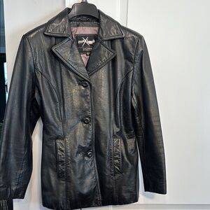 Maxima Wilson’s Vintage 100% Leather Black Jacket-Women's Size Small